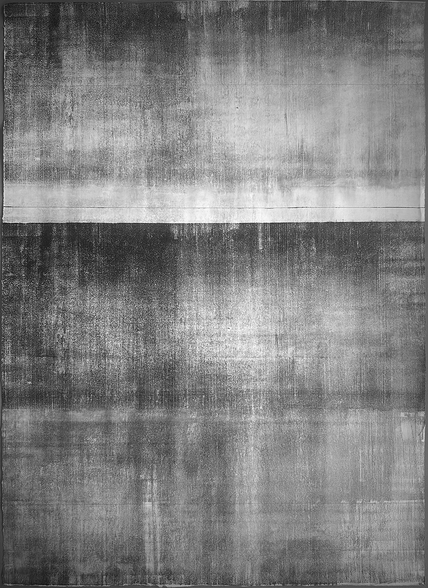 black and white lithography with 3 horizon parts